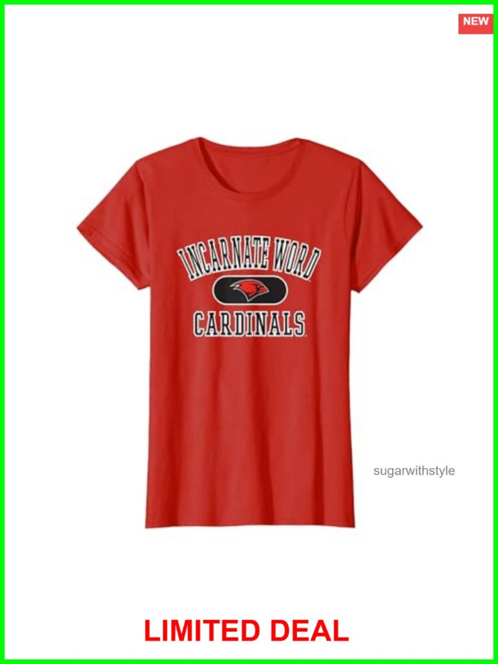 Officially Licensed Incarnate Word Cardinals T-Shirt Lightweight Classic Fit